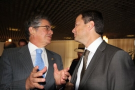 Lamachia em encontro com ministro do STF, Marco Aurlio, em Porto Alegre.