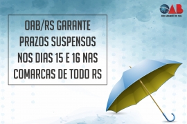 Suspenso de prazos dias 15 e 16 de outubro